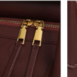 Women's Full-Grain Leather Structured Top Handle Tote Bag