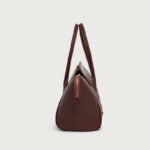 Women's Full-Grain Leather Structured Top Handle Tote Bag