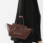 Women's Full-Grain Leather Structured Top Handle Tote Bag