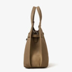 Women's Full-Grain Leather Pebble Hardware Top Handle Shoulder Bag