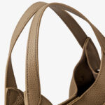 Women's Full-Grain Leather Pebble Hardware Top Handle Shoulder Bag