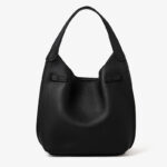 Women's Full-Grain Leather Pebble Hardware Top Handle Shoulder Bag
