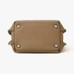 Women's Full-Grain Leather Pebble Hardware Top Handle Shoulder Bag