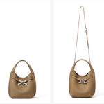 Women's Full-Grain Leather Pebble Hardware Top Handle Shoulder Bag