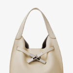 Women's Full-Grain Leather Pebble Hardware Top Handle Shoulder Bag
