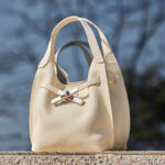 Women's Full-Grain Leather Pebble Hardware Top Handle Shoulder Bag