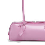 Women's Vegan Leather Minimalist Cylinder Shoulder Baguette Bag