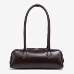 Women's Vegan Leather Minimalist Cylinder Shoulder Baguette Bag