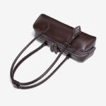 Women's Vegan Leather Minimalist Cylinder Shoulder Baguette Bag