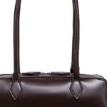 Women's Vegan Leather Minimalist Cylinder Shoulder Baguette Bag