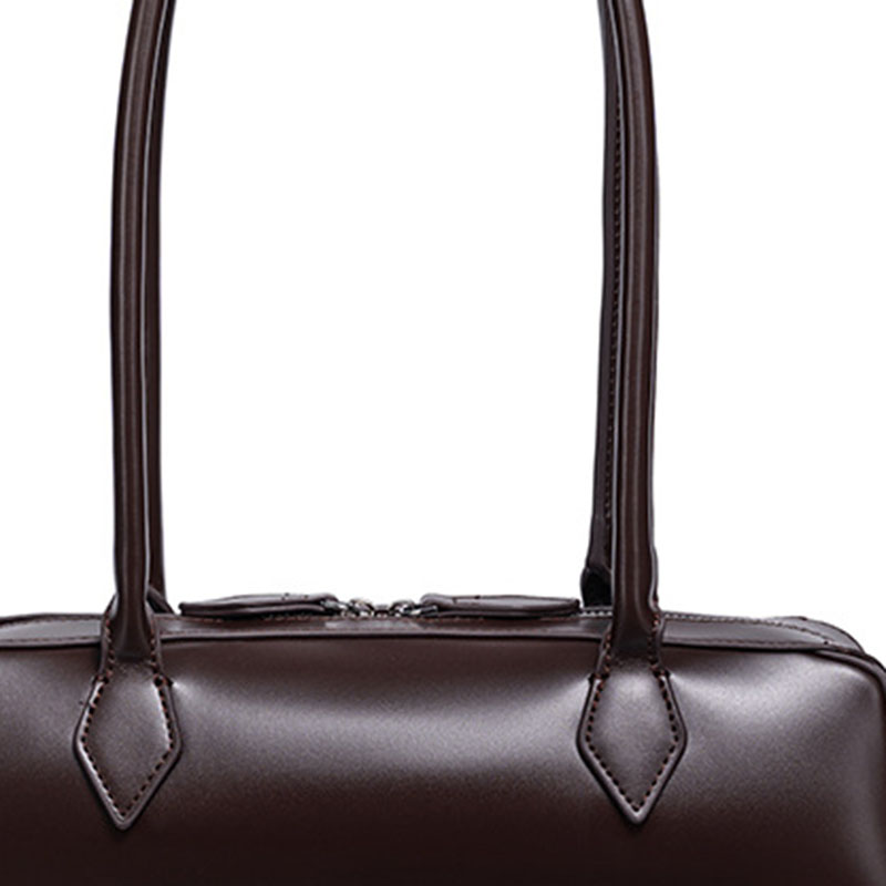 Women's Vegan Leather Minimalist Cylinder Shoulder Baguette Bag