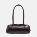 Women's Vegan Leather Minimalist Cylinder Shoulder Baguette Bag