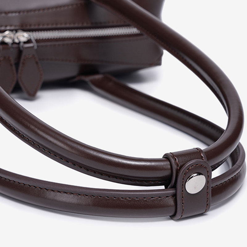 Women's Vegan Leather Minimalist Cylinder Shoulder Baguette Bag