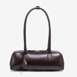 Women's Vegan Leather Minimalist Cylinder Shoulder Baguette Bag