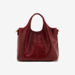 Women's Vegan Leather Textured Top Handle Shoulder Tote Bag