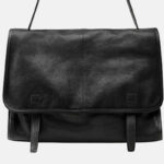 Women's Vegan Leather Foldover Flap Dual Strap Shoulder Bag