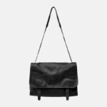 Women's Vegan Leather Foldover Flap Dual Strap Shoulder Bag