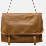 Women's Vegan Leather Foldover Flap Dual Strap Shoulder Bag