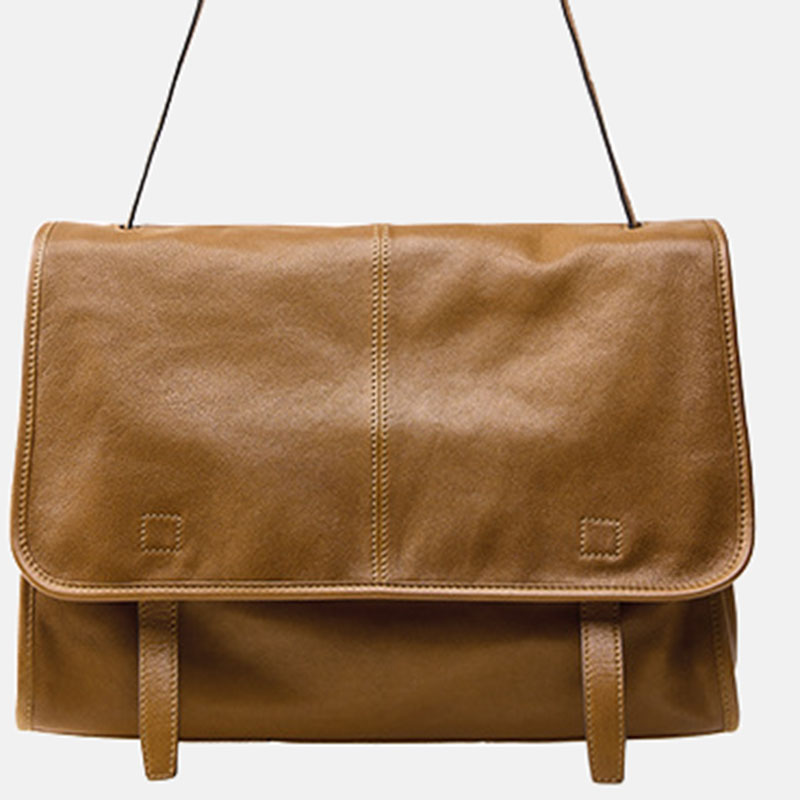 Women's Vegan Leather Foldover Flap Dual Strap Shoulder Bag