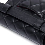 Women's Full-Grain Leather Quilted Turn-Lock Belt Bag