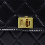 Women's Full-Grain Leather Quilted Turn-Lock Belt Bag
