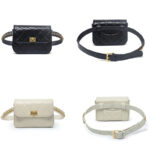 Women's Full-Grain Leather Quilted Turn-Lock Belt Bag