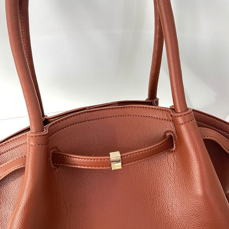 Women's Vegan Leather Structured Top Handle Shoulder Tote Bag
