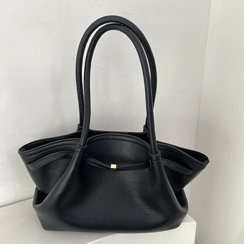 Women's Vegan Leather Structured Top Handle Shoulder Tote Bag