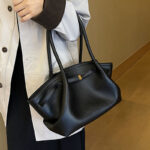 Women's Vegan Leather Structured Top Handle Shoulder Tote Bag