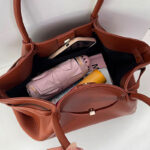Women's Vegan Leather Structured Top Handle Shoulder Tote Bag