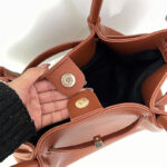 Women's Vegan Leather Structured Top Handle Shoulder Tote Bag