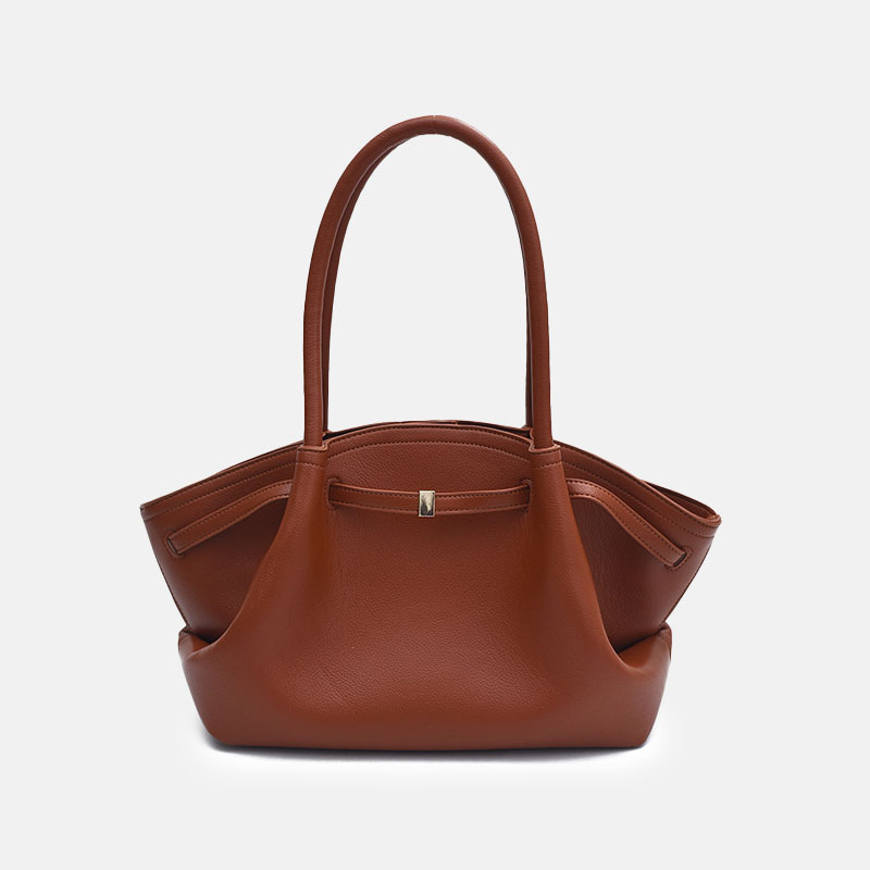 Women's Vegan Leather Structured Top Handle Shoulder Tote Bag