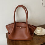 Women's Vegan Leather Structured Top Handle Shoulder Tote Bag