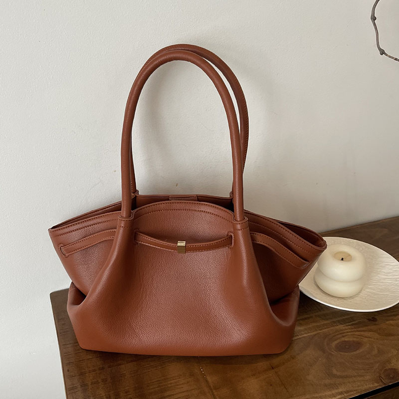 Women's Vegan Leather Structured Top Handle Shoulder Tote Bag