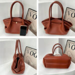 Women's Vegan Leather Structured Top Handle Shoulder Tote Bag