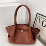 Women's Vegan Leather Structured Top Handle Shoulder Tote Bag