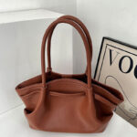 Women's Vegan Leather Structured Top Handle Shoulder Tote Bag