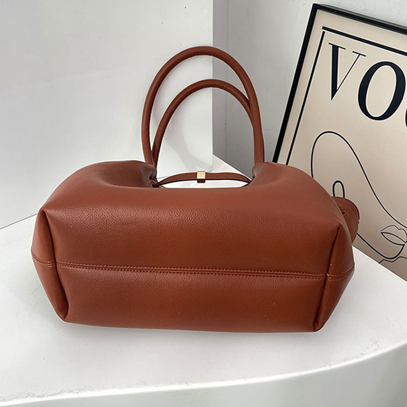 Women's Vegan Leather Structured Top Handle Shoulder Tote Bag
