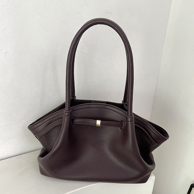 Women's Vegan Leather Structured Top Handle Shoulder Tote Bag