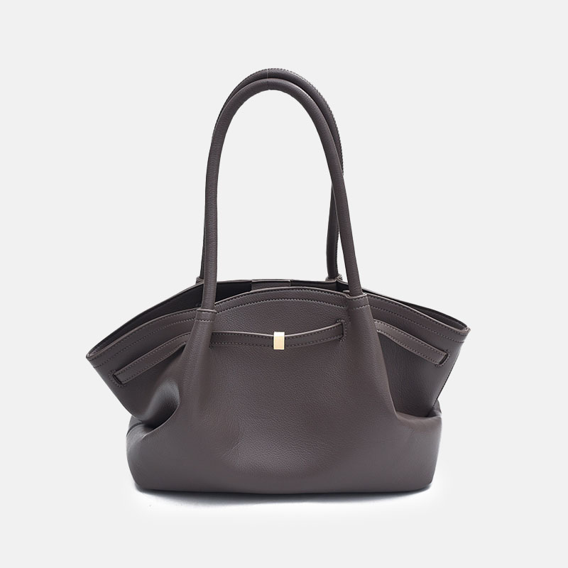 Women's Vegan Leather Structured Top Handle Shoulder Tote Bag