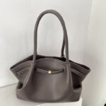 Women's Vegan Leather Structured Top Handle Shoulder Tote Bag