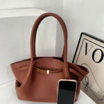 Women's Vegan Leather Structured Top Handle Shoulder Tote Bag