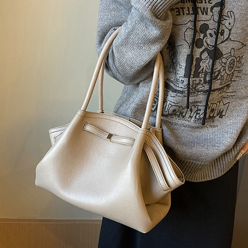 Women's Vegan Leather Structured Top Handle Shoulder Tote Bag