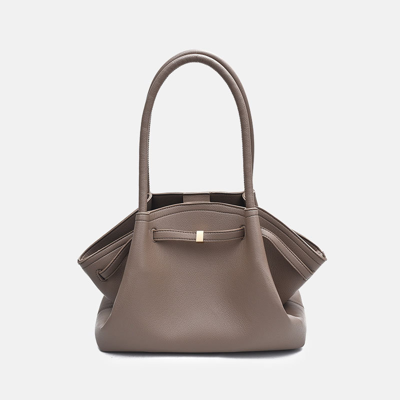 Women's Vegan Leather Structured Top Handle Shoulder Tote Bag