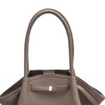 Women's Vegan Leather Structured Top Handle Shoulder Tote Bag