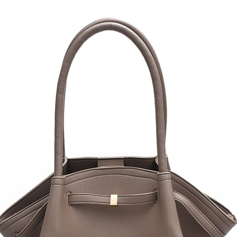 Women's Vegan Leather Structured Top Handle Shoulder Tote Bag