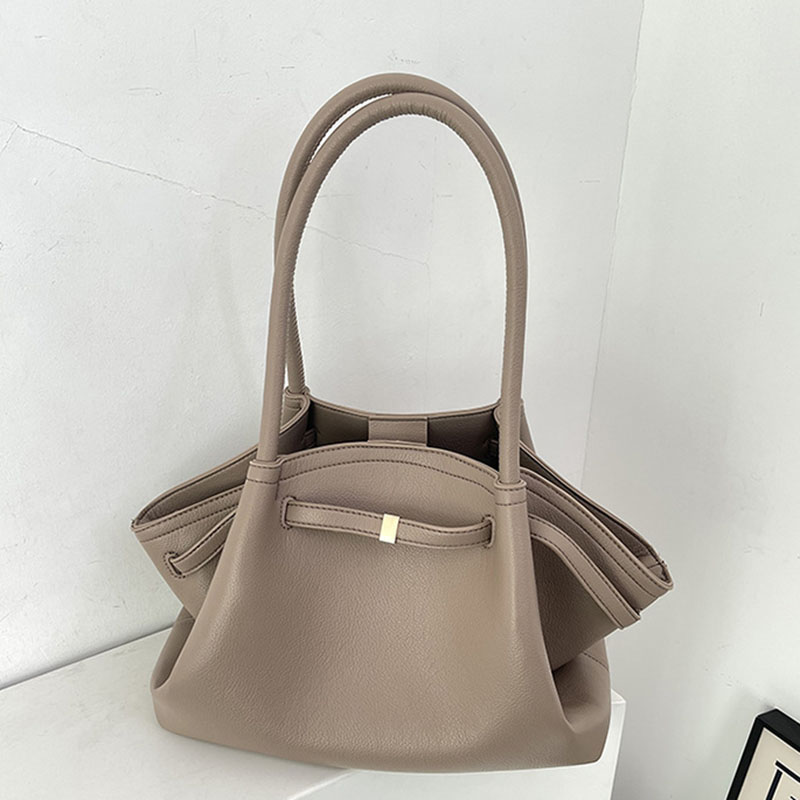 Women's Vegan Leather Structured Top Handle Shoulder Tote Bag
