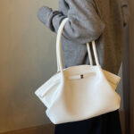 Women's Vegan Leather Structured Top Handle Shoulder Tote Bag
