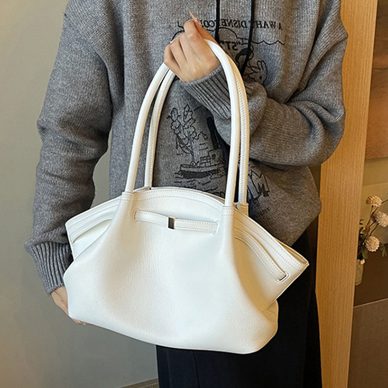 Women's Vegan Leather Structured Top Handle Shoulder Tote Bag