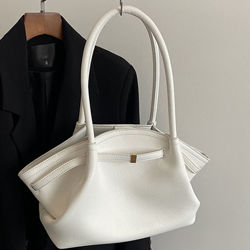 Women's Vegan Leather Structured Top Handle Shoulder Tote Bag